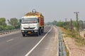 View of an Indian highway with vehicle