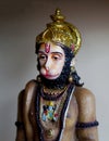 View of Indian Hindu God Hanuman idol