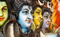 View of Indian Hindu god shiva idols in a temple Royalty Free Stock Photo