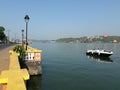 View of Indian river Estuary in goa. Beautiful Indian city view , view of Indian city.