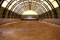 View in an indoor riding hall for horses and riders Royalty Free Stock Photo