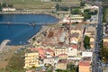 View of industrial area of Bagnoli Naples Royalty Free Stock Photo