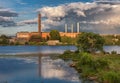 Clouds after the rain over Kostroma. Royalty Free Stock Photo