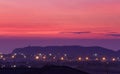 View of the industrial estate in the evening Royalty Free Stock Photo