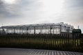 View on industrial glass greenhouses in Spain Royalty Free Stock Photo