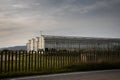 View on industrial glass greenhouses in Spain