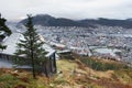 Info point and view point in Bergen, Norway