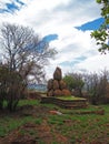 STONE MONUMENT ERRECTED AS MEMORIAL FOR DEBORA RETIEF AND MARTHINUS WESSEL PRETORIUS Royalty Free Stock Photo