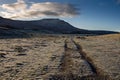 View of Ingleborough the second-highest mountain in the Yorkshire Dales Royalty Free Stock Photo