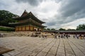 The view of the Injeongjeon Hall at Changdeokgung Palace in Seoul, South Korea