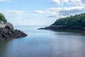 View of the inlet to the Bay of Fundy Royalty Free Stock Photo