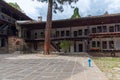 view of an inner courtyard of the famous troyan monastery in Bul Royalty Free Stock Photo