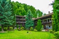 view of an inner courtyard of the famous troyan monastery in Bulgaria...IMAGE Royalty Free Stock Photo