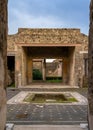 view of the inner cvourtyard of the house of Cecilio Giocondo in the ancient city of Pompeii