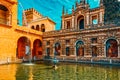 View of inner patio - Mercury Pond Estanque de Mercurio in the Royalty Free Stock Photo