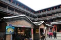 view of inner structure of Fujian Tulou, Shize Building, China Royalty Free Stock Photo