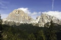 View of the Inner Tofane mountains, Cortina D`Ampezzo, Dolomites Royalty Free Stock Photo