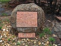 STONE AT HEAD OF GRAVE OF GUSTAV SHOEMAN PRELLER IN THE PRELLER FARM CEMETARY AT WELGEGUND, BRITS