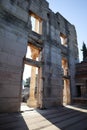 View from inside of the ancient library of celsus in Ephesus, Turkey Royalty Free Stock Photo