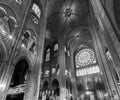 Gothic architecture of Notre Dame de Paris Royalty Free Stock Photo
