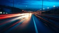 View from the inside of a car moving fast with high speed motion blur Royalty Free Stock Photo