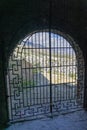 view from inside the castle, architecture of the ottoman empire, GjirokastÃÂ«r in Albania.