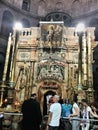 A view of the inside of the Church of the Holy Sepulchre Royalty Free Stock Photo