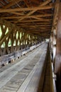 Interior of Clarkson Covered Bridge Royalty Free Stock Photo