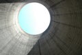 View from inside a cooling tower Royalty Free Stock Photo