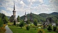 View inside courtyard of Maramures monastery Royalty Free Stock Photo