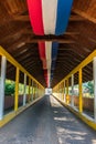 A View Of The Inside Of The Covered Bridge - A Historical Landmark In Tres Coroas, Brazil
