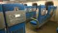 View of the inside of an empty Bullet train (Shinkansen) carriage 2