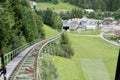 The view from inside the Hartkaiser funicular railway, Elmau, Austria, 2013.