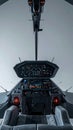 View from Inside a Modern Helicopter Cockpit Royalty Free Stock Photo