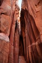 Slot canyon narrowing