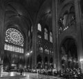 Inside Notre Dame de Paris Royalty Free Stock Photo