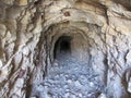 View of Inside Old Mine Tunnel in Death Valley National Park Royalty Free Stock Photo