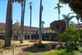 View inside old mission Santa Barbara , California Royalty Free Stock Photo