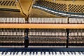 View inside of an old piano