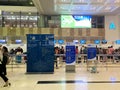 Space inside an airport waiting house, people waiting for check-in procedures - Hanoi, Vietnam April 16, 2019 Royalty Free Stock Photo