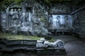 View from inside the Park of the Monsters, Bomarzo, Viterbo, Italy Royalty Free Stock Photo