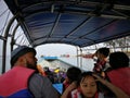 View from inside the passenger boat.