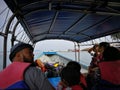 View from inside the passenger boat.