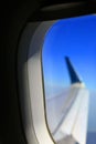 View from inside of plane through airplane Royalty Free Stock Photo