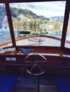View from inside Pletna Boat, Bled Lake,