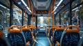 A view of the inside of a public transit bus