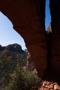 Soldier`s Pass Arch in the Red Rocks of Sedona, Arizona. Royalty Free Stock Photo