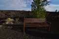 Namesake bench Craters of the moon national monument and preserve Royalty Free Stock Photo