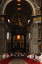 View inside St. Peter's Basilica, Vatican City, Italy