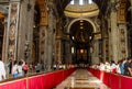 View inside St. Peter's Basilica, Vatican City, Italy